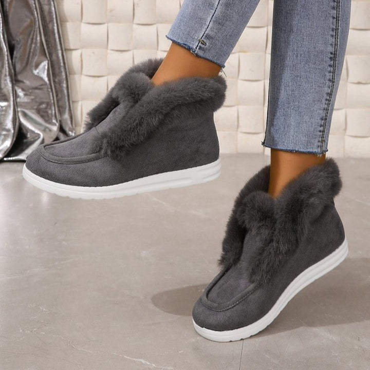 Damen Fleecegefütterte Freizeitschuhe mit bequemem Schnitt und rutschfester Sohle Drune