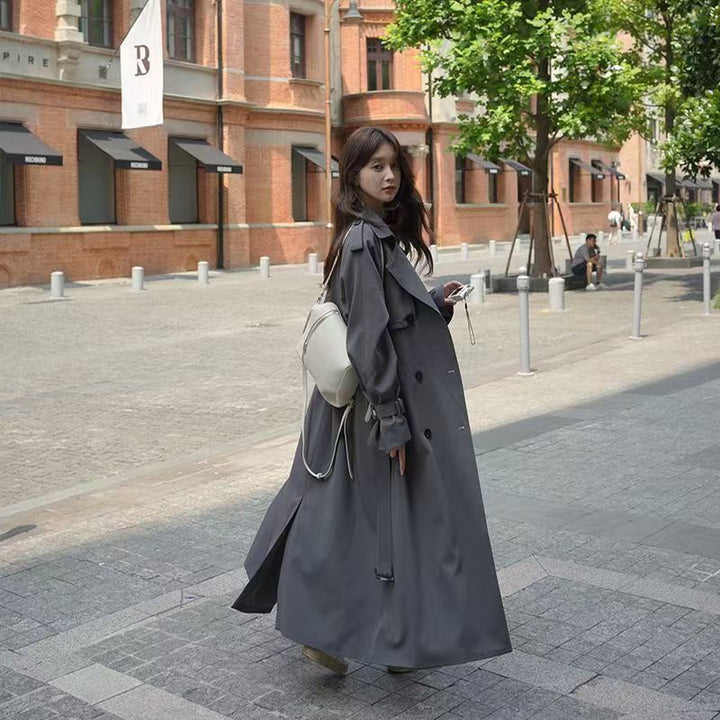 Drune | Trenchcoat - Wollmischung - Lockere Passform - Vollständig - Gürteldetail