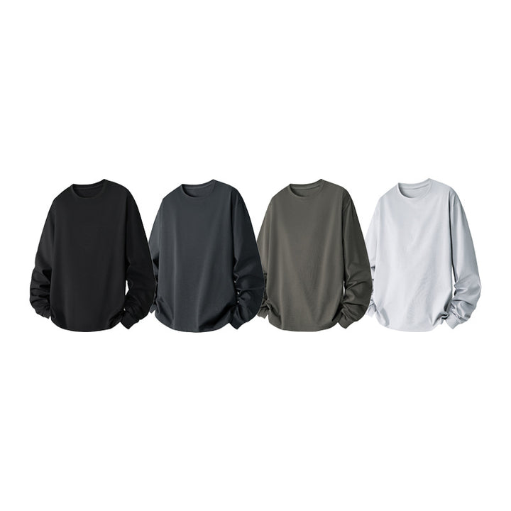 Herren Oversize-Sweatshirt aus Baumwollmix mit Rundhalsausschnitt und gerippten Bündchen Drune
