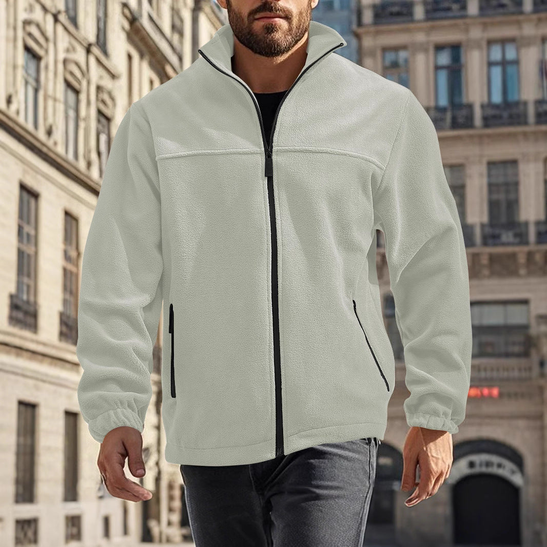 Herren Fleecejacke mit hohem Kragen Drune