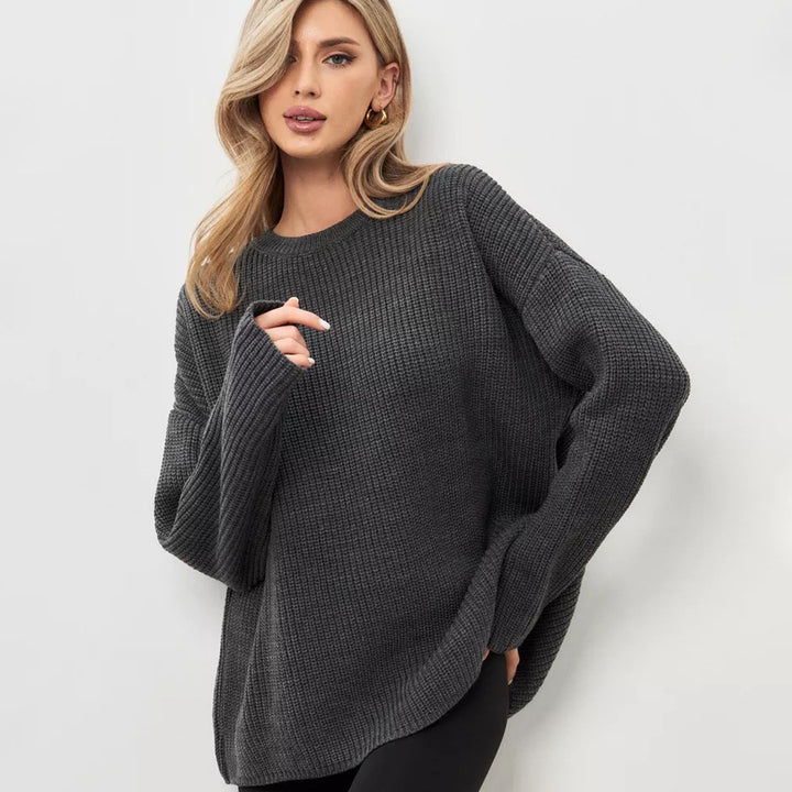 Damen Grobstrickpullover mit lässigem Schnitt und weichem Material Drune