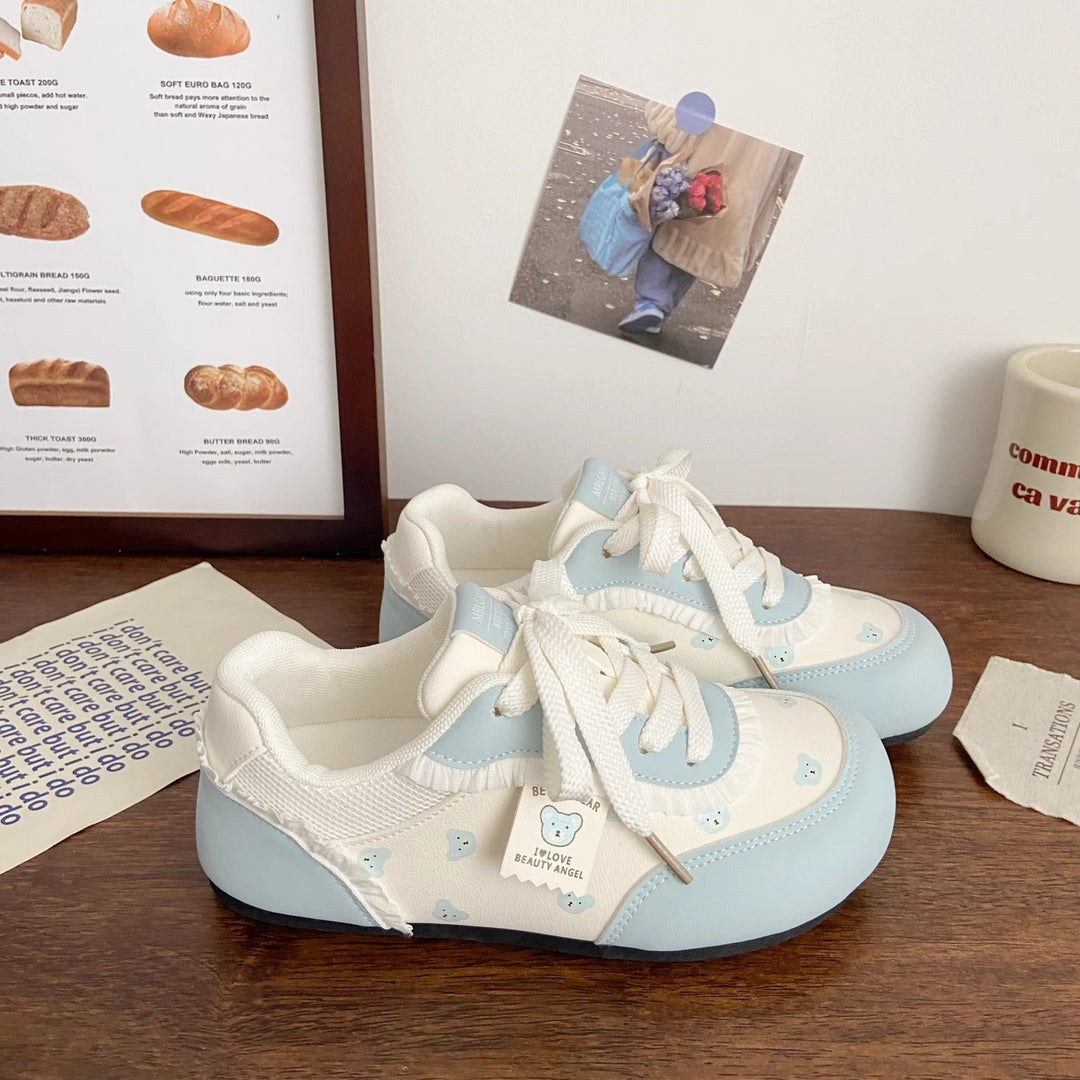 Damen Sneakers mit verspieltem Bärenmotiv und komfortabler Sohle Drune