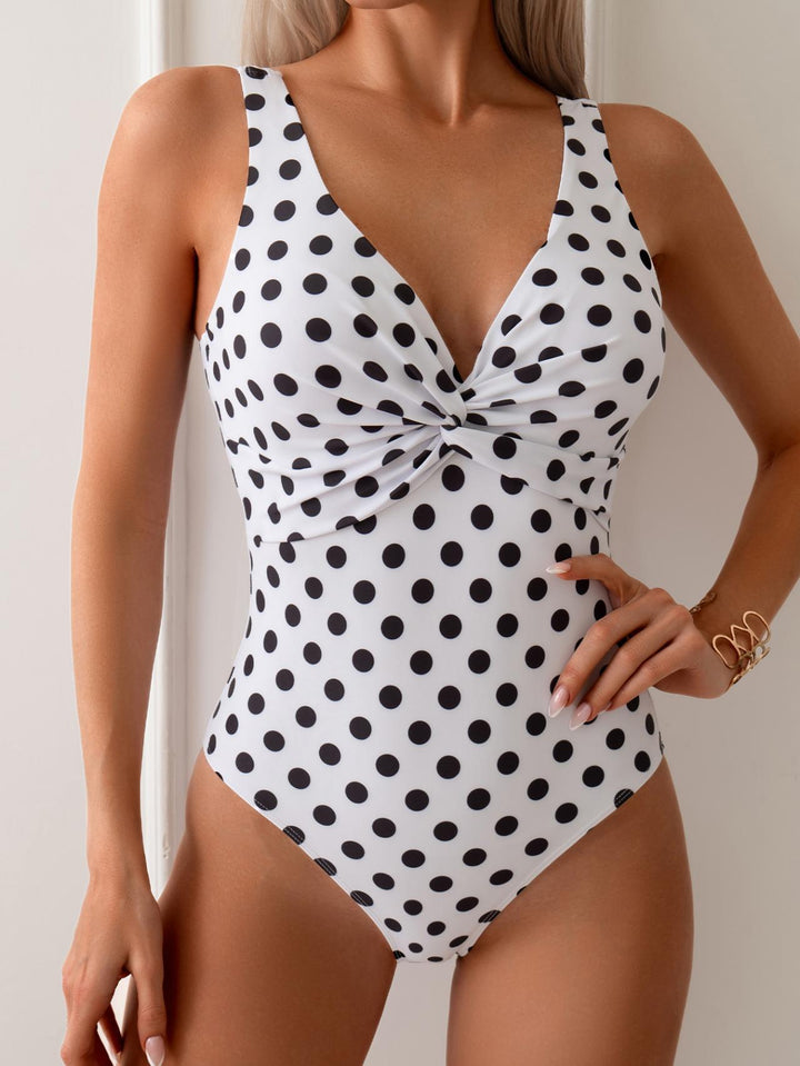 Damen Einteiliger Badeanzug mit stylishem Knotendesign Drune
