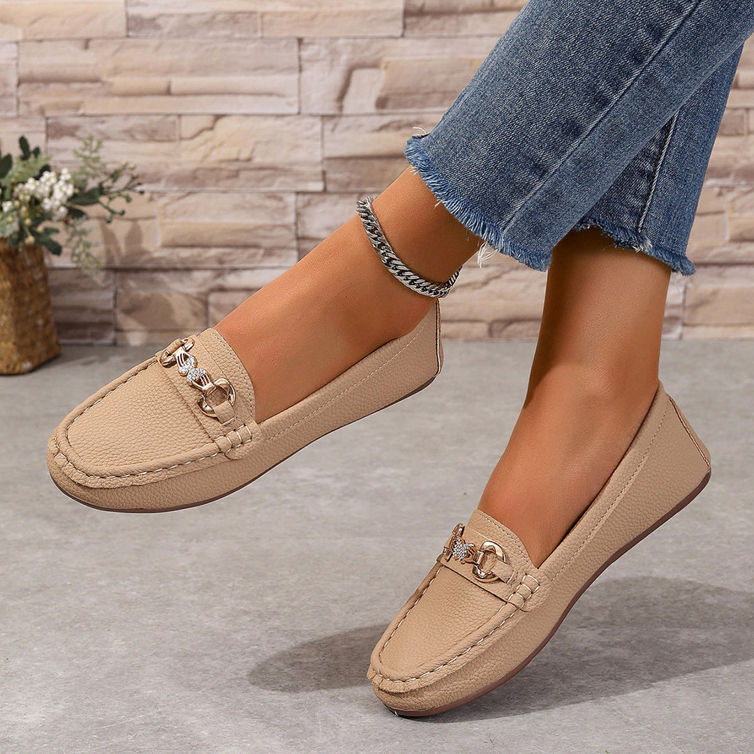 Damen Mokassins mit stylischem Schnallen-Detail Drune