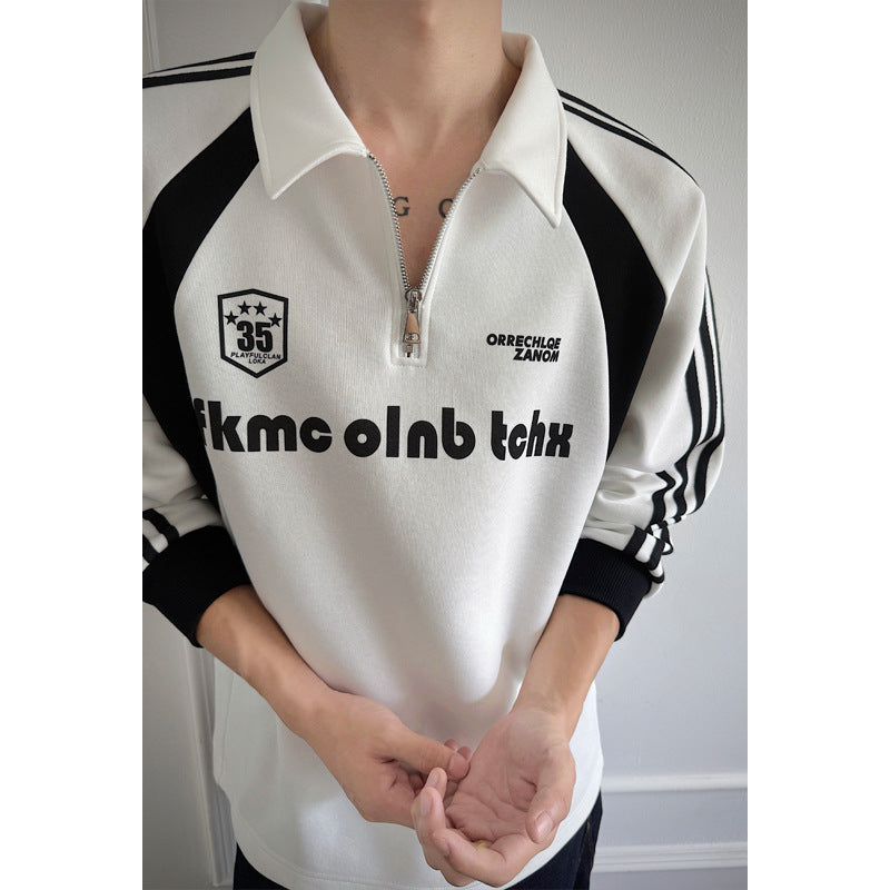 Herren Sportliches Zip-Pullover Drune