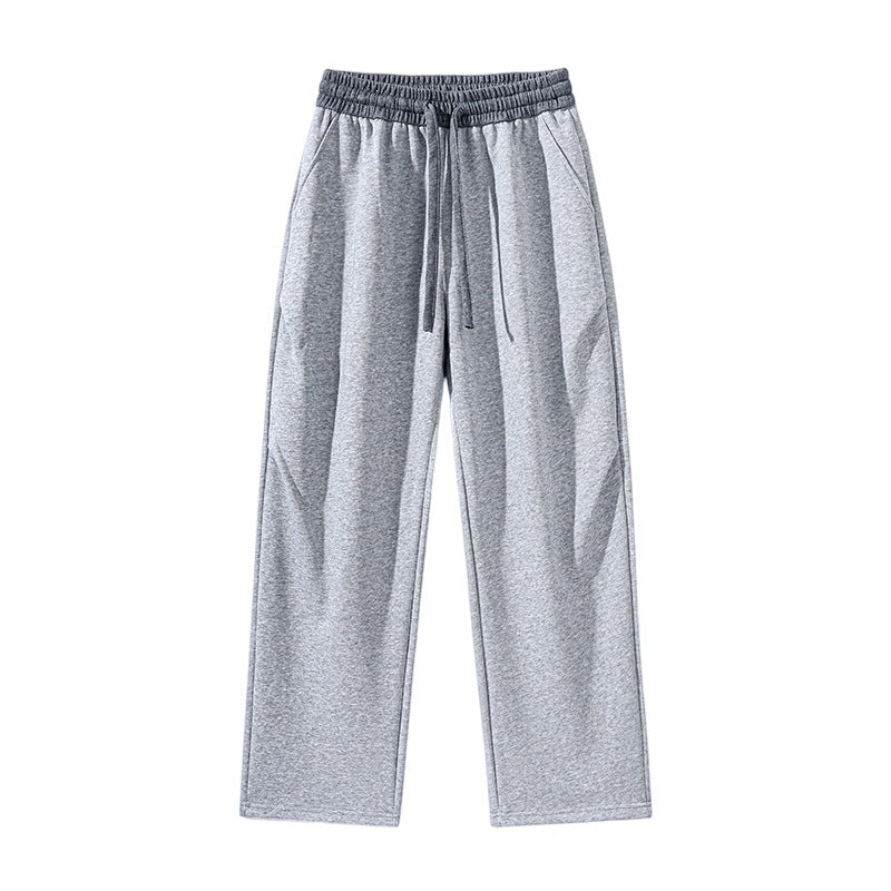 Herren Gerade geschnittene Lounge-Jogginghose mit elastischem Kordelbund & Seitentaschen Drune