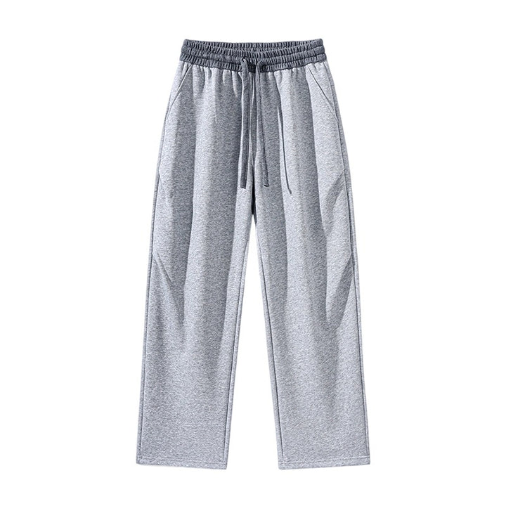 Herren Gerade geschnittene Lounge-Jogginghose mit elastischem Kordelbund & Seitentaschen Drune