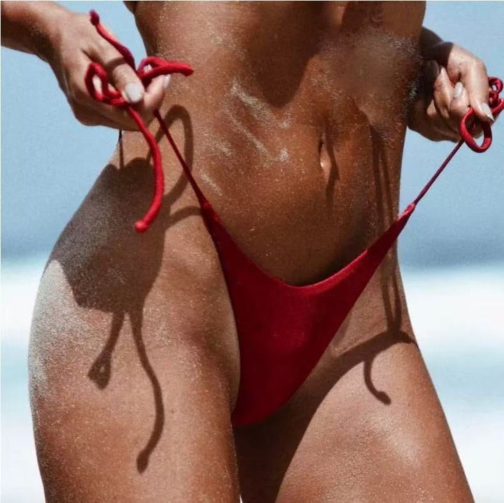 Damen Bikini-Höschen mit ultra-hohem Schnitt und verstellbaren Trägern Drune