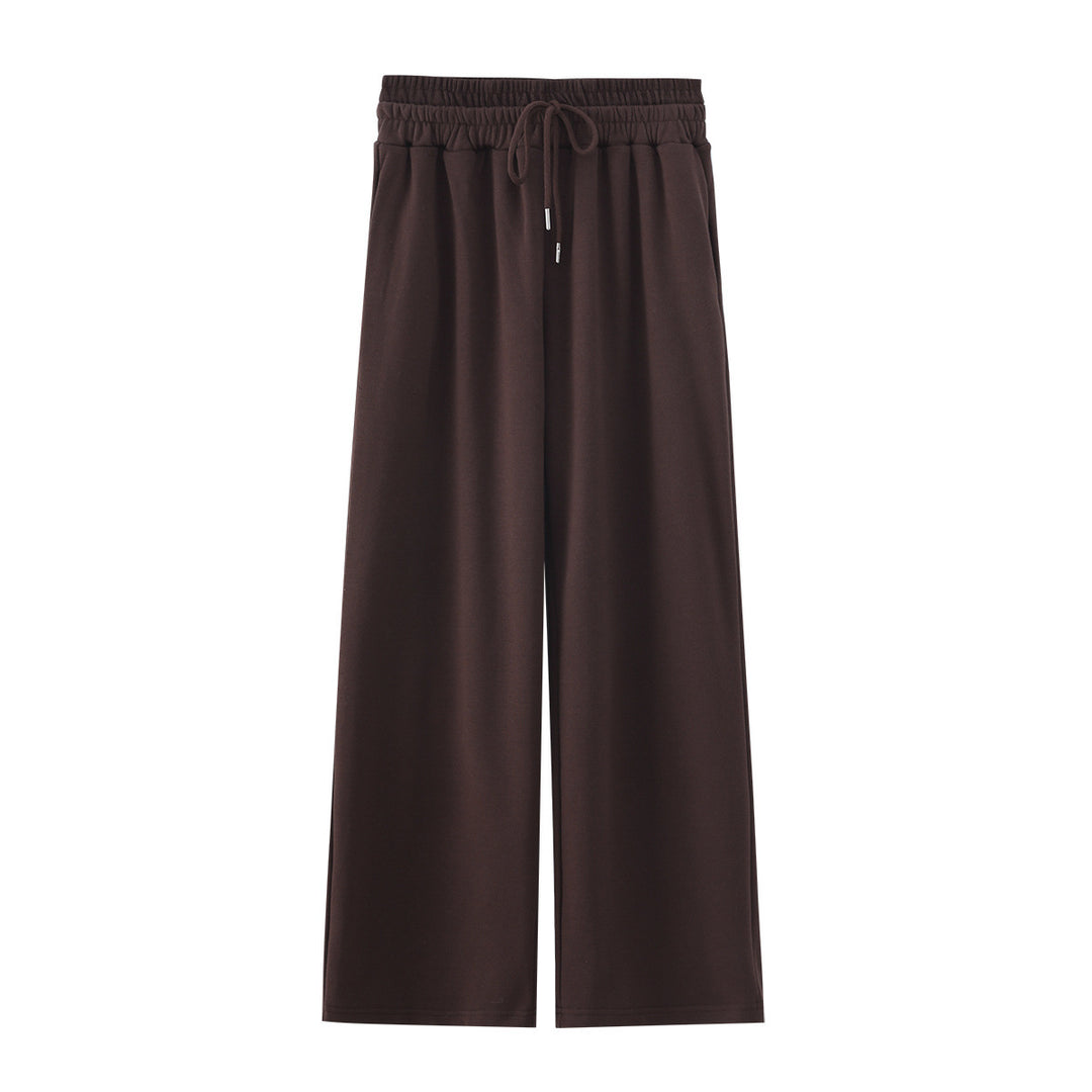Damen Zweiteiliges Lounge-Set mit kurzem Reißverschluss-Hoodie und weitem High‑Waist-Jogginghose Drune