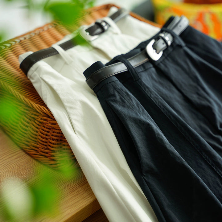 Damen Eleganter Maxirock mit Taillengürtel Drune