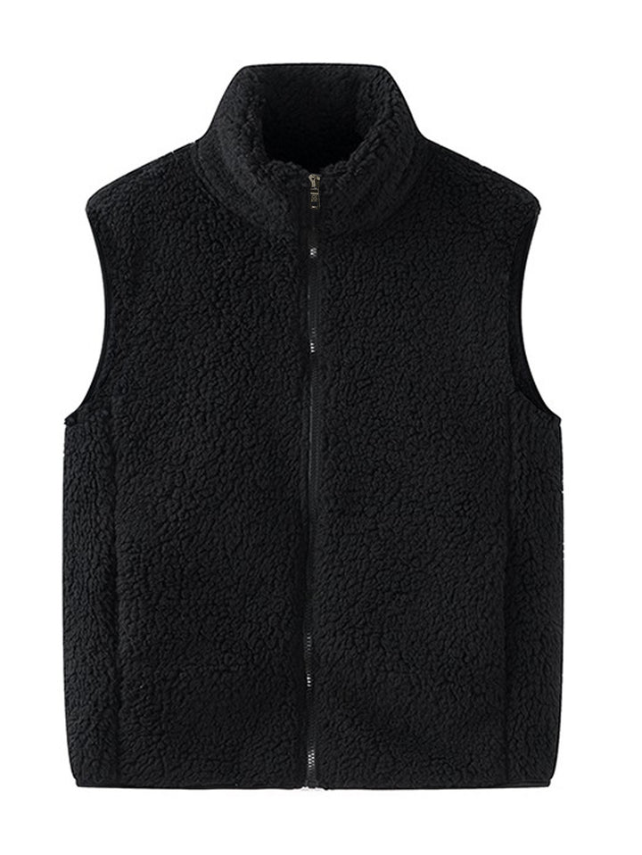 Damen Teddy-Fleeceweste mit Stehkragen und Reißverschluss Drune