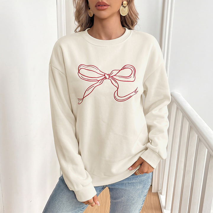 Damen Sweatshirt mit Schleifenmotiv Drune