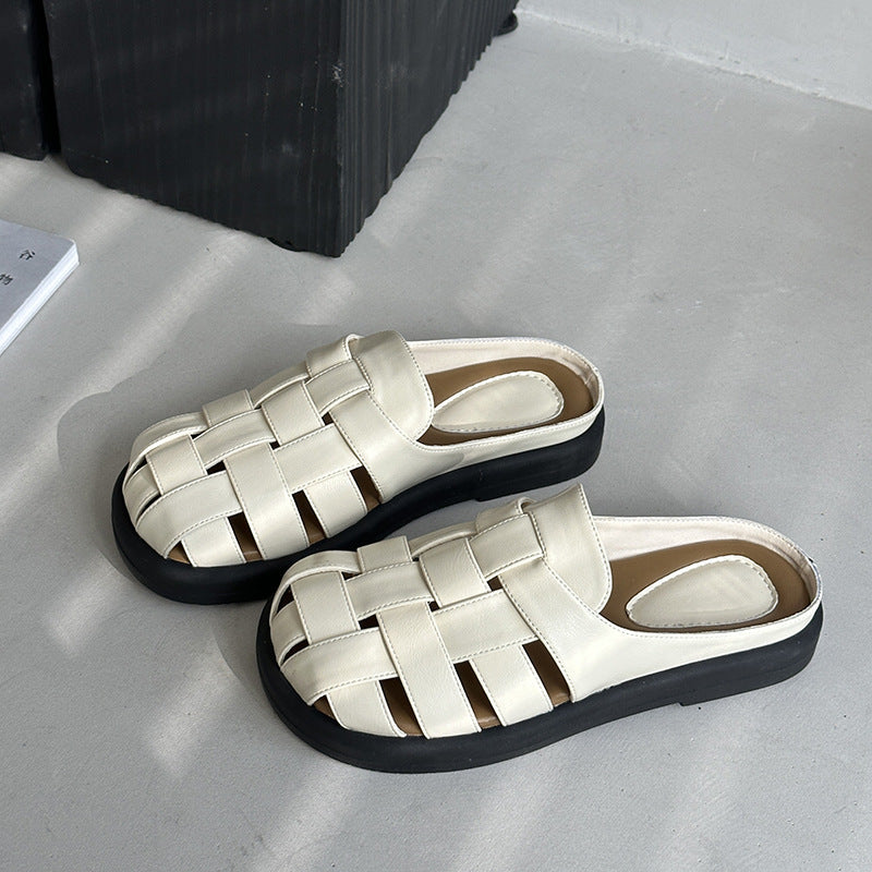 Damen Komfortable geflochtene Sandalen mit bequemer Fußbettgestaltung Drune