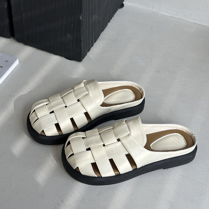 Damen Komfortable geflochtene Sandalen mit bequemer Fußbettgestaltung Drune