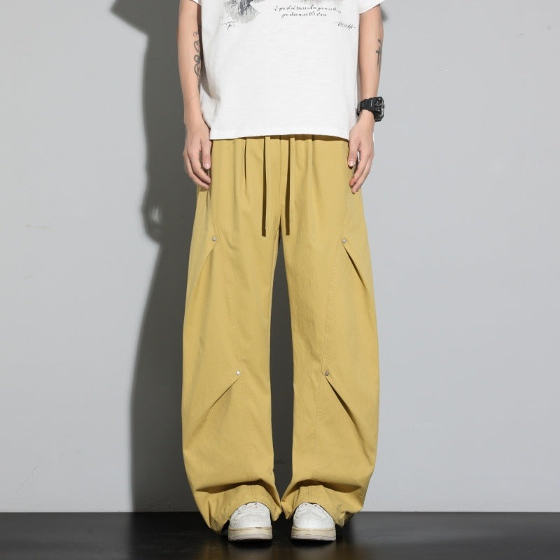 Damen Weite Lagen-Loungehose mit Cargo-Details & elastischem Tunnelzug Drune