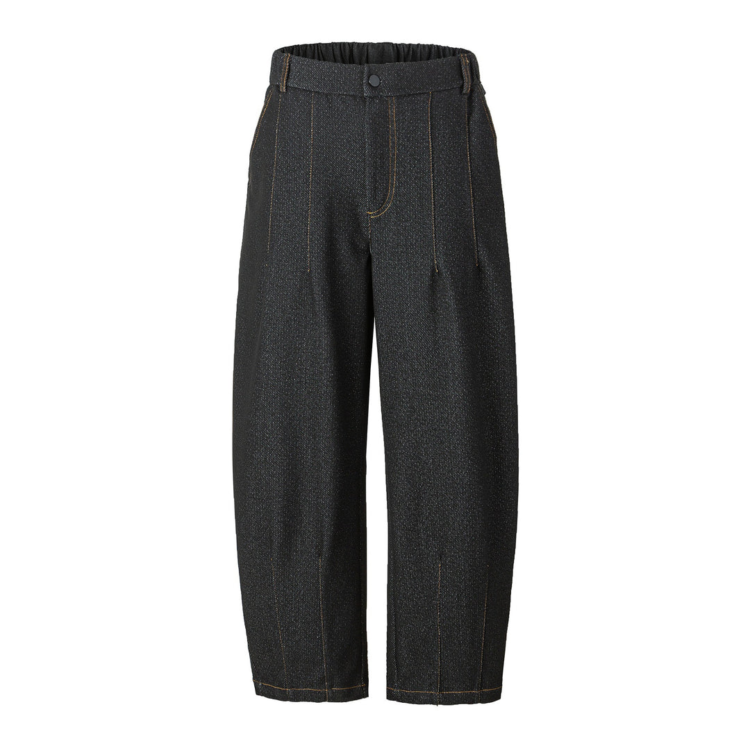 Damen Hochtaillierte weite Culotte-Hose mit Bügelfalte und elastischem Rückenteil Drune