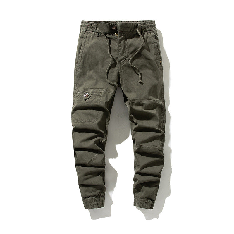 Herren Moderner Utility-Jogger mit elastischem Komfortbund, Kniepaneelen und Cargotasche Drune
