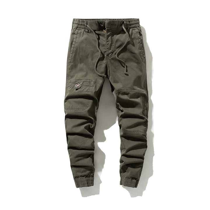 Herren Moderner Utility-Jogger mit elastischem Komfortbund, Kniepaneelen und Cargotasche Drune