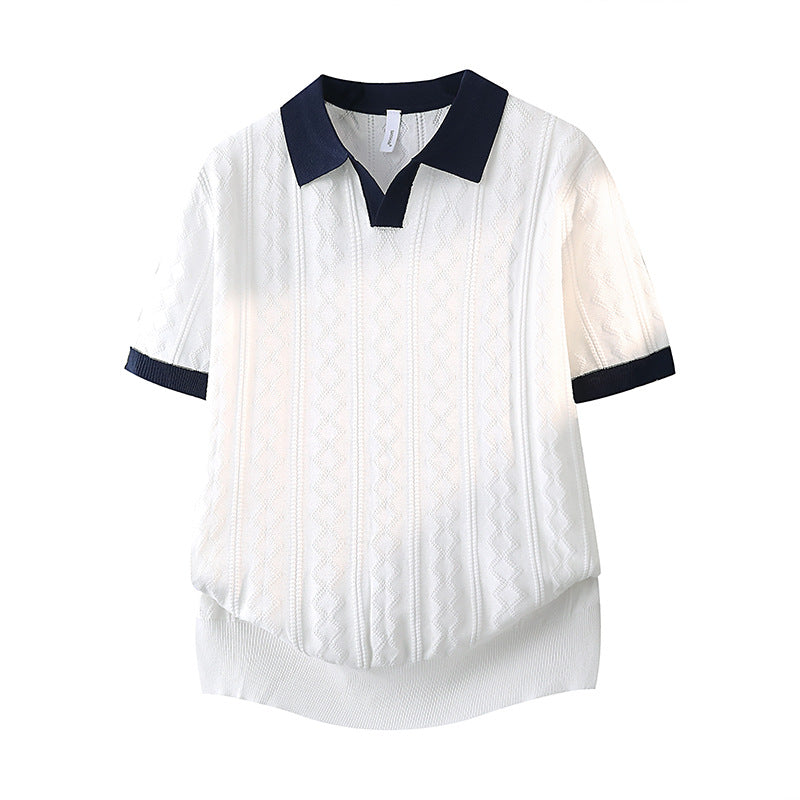 Damen Elegantes Polo-Kurzarmshirt Drune