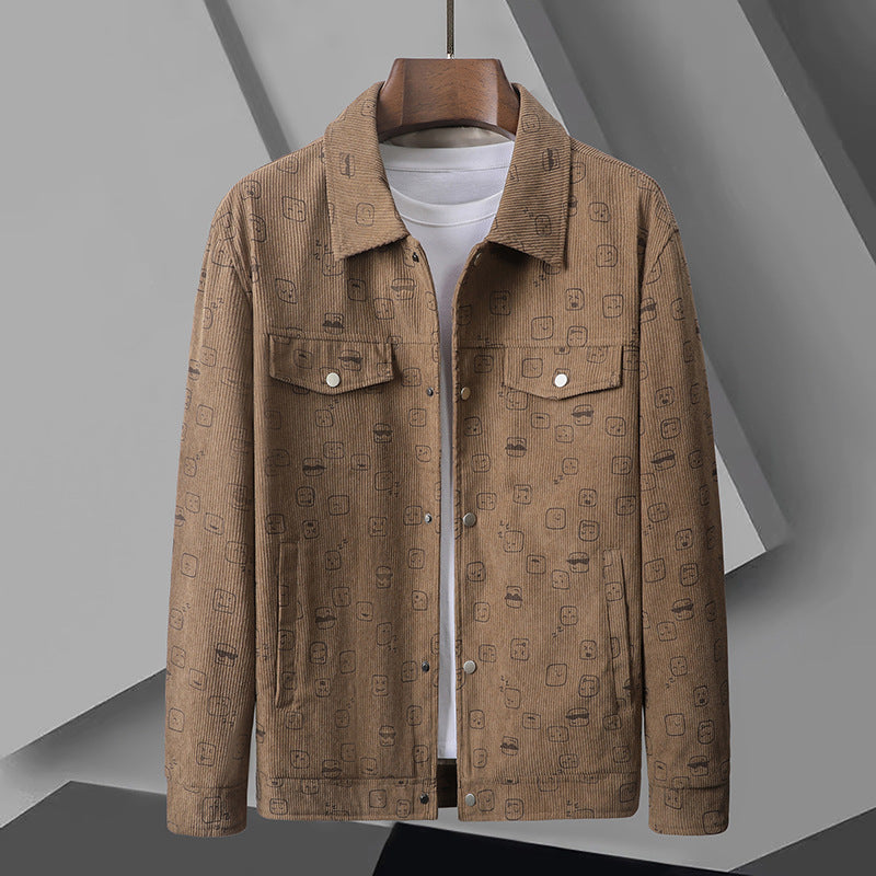 Herren Modische Utility-Jacke mit aufgesetzten Taschen Drune