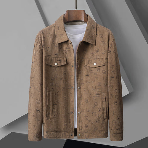 Herren Modische Utility-Jacke mit aufgesetzten Taschen Drune