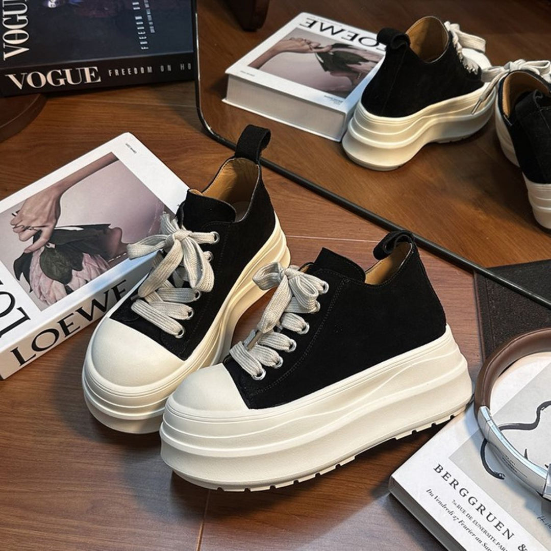 Damen Sneakers mit dickem Plateau und atmungsaktivem Obermaterial Drune