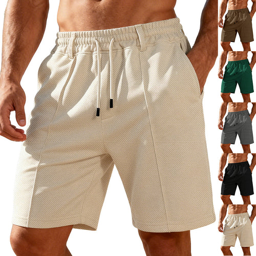 Herren nan Chino-inspirierte Relax-Shorts mit Bundfalten elastischem Tunnelzug und Eingrifftaschen Drune
