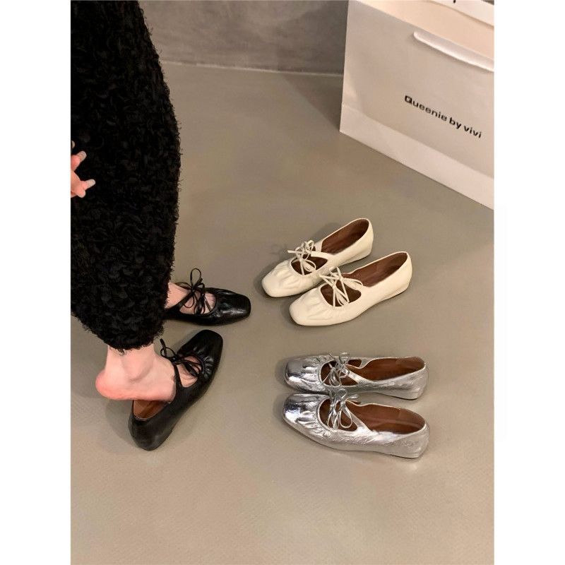 Damen Stylische Riemchen Mules mit dekorativem Schnürdetail Drune