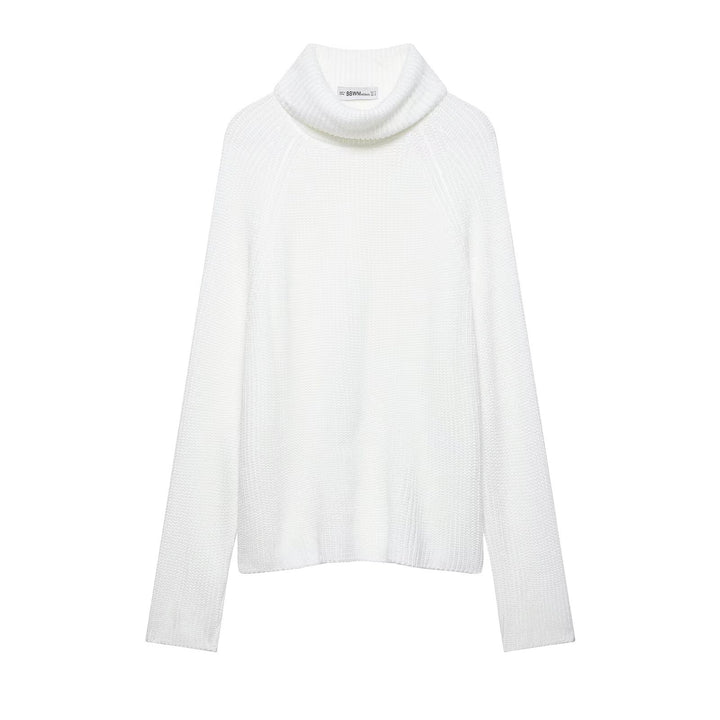 Damen Grobgestrickter kurzgeschnittener Rollkragenpullover im Boxy‑Schnitt Drune