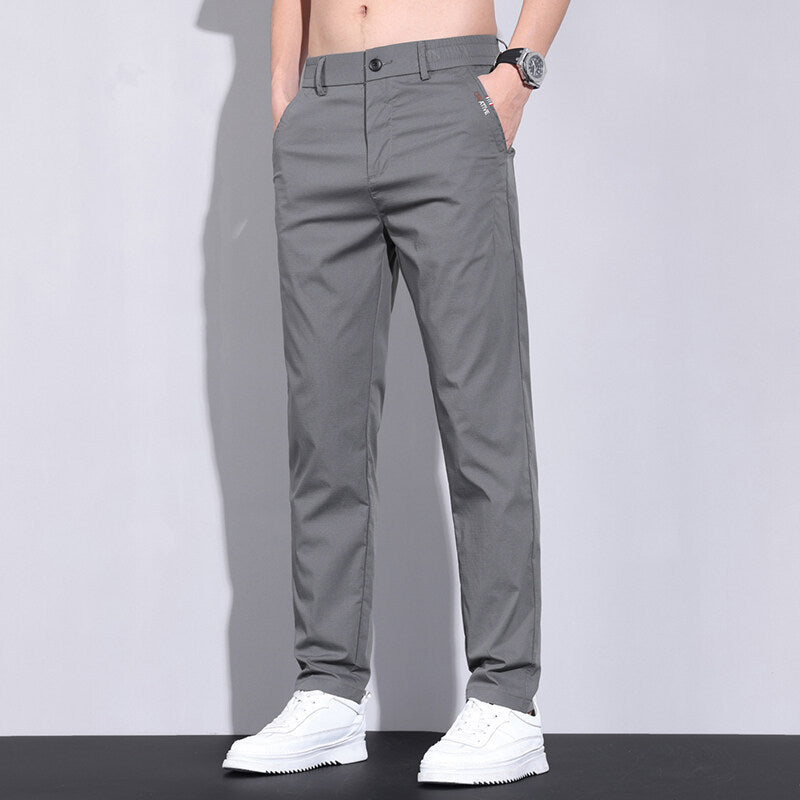 Herren modische Chino-Hose mit elastischem Bund und praktischen Seitentaschen Drune