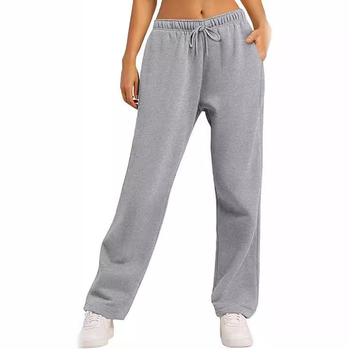 Damen Bequeme Freizeithose mit elastischem Bund und seitlichen Taschen Drune