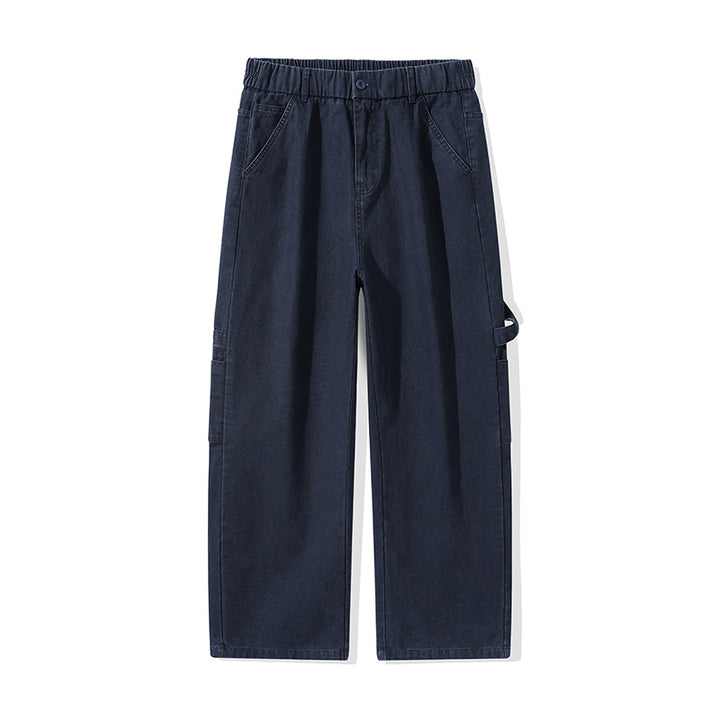 Herren Weite Utility-Cargohose mit elastischem Bund und geradem Bein Drune