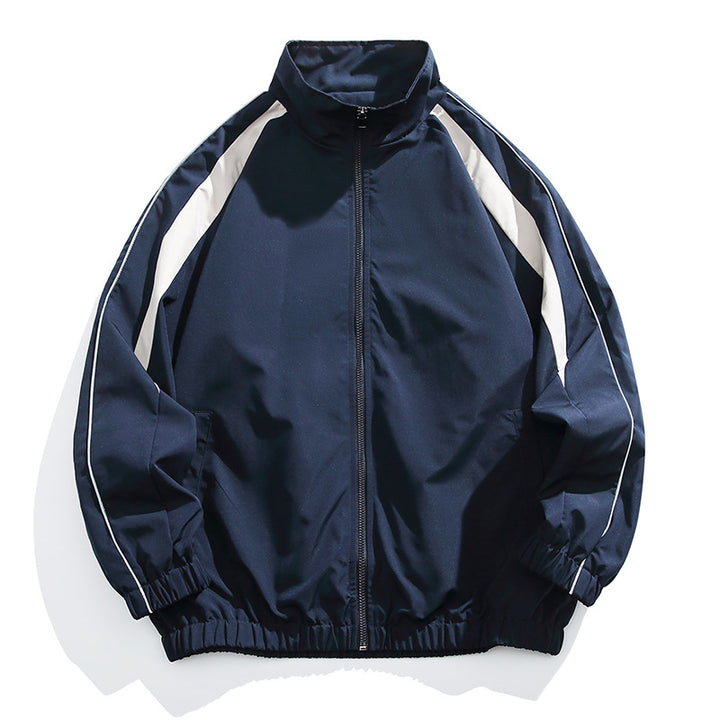 Herren Sportliche Trainingsjacke mit hohem Kragen Drune