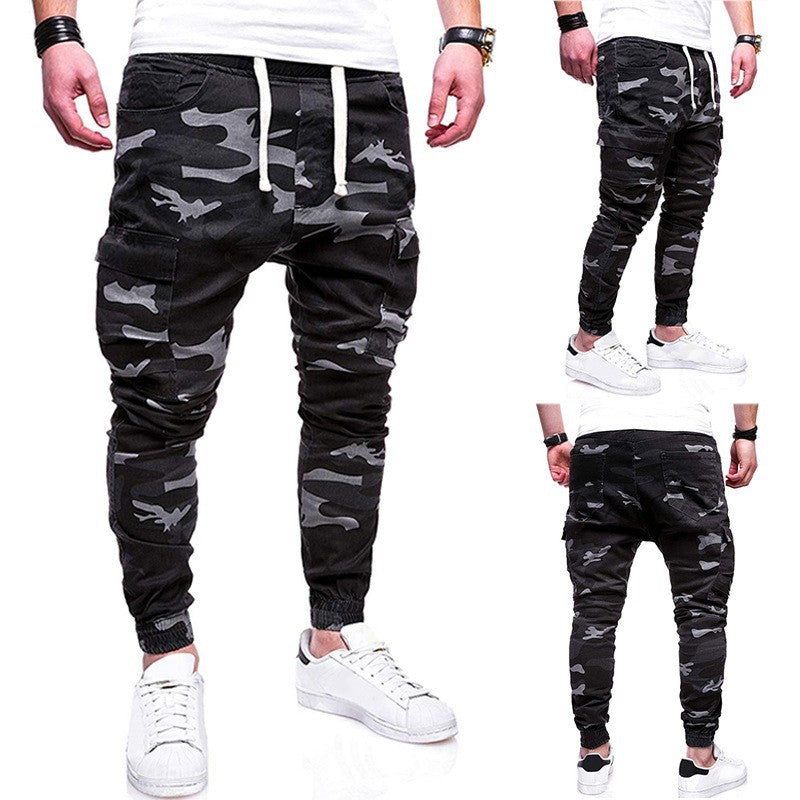 Herren nan taillierte Cargo-Joggerhose mit elastischem Komfortbund, seitlichen Klappentaschen und schmal zulaufenden Bündchen Drune