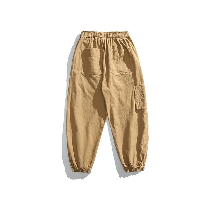 Herren Tapered-Canvas-Cargo-Jogger mit elastischem Kordelbund und integriertem Gurt Drune