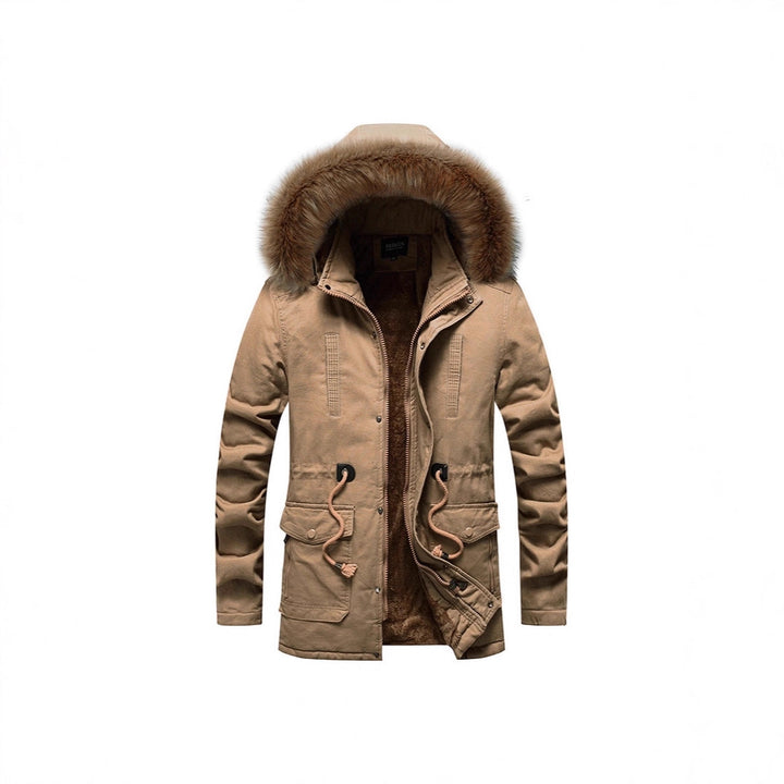Herren Thermo-Parka mit Kunstfellkapuze und Teddyfutter Drune
