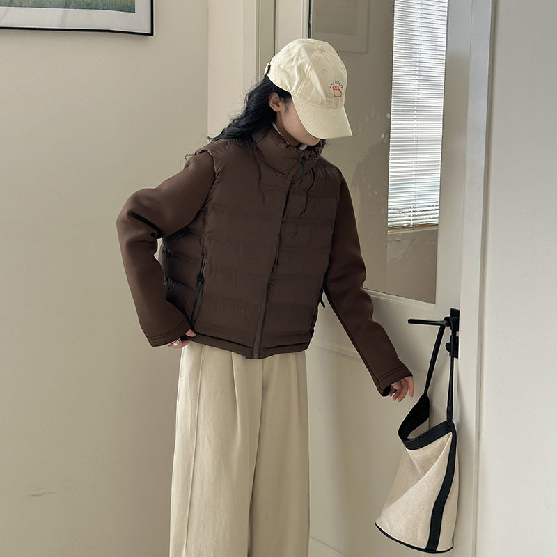 Damen Funktionale Pufferjacke mit Taschen und hohem Kragen Drune