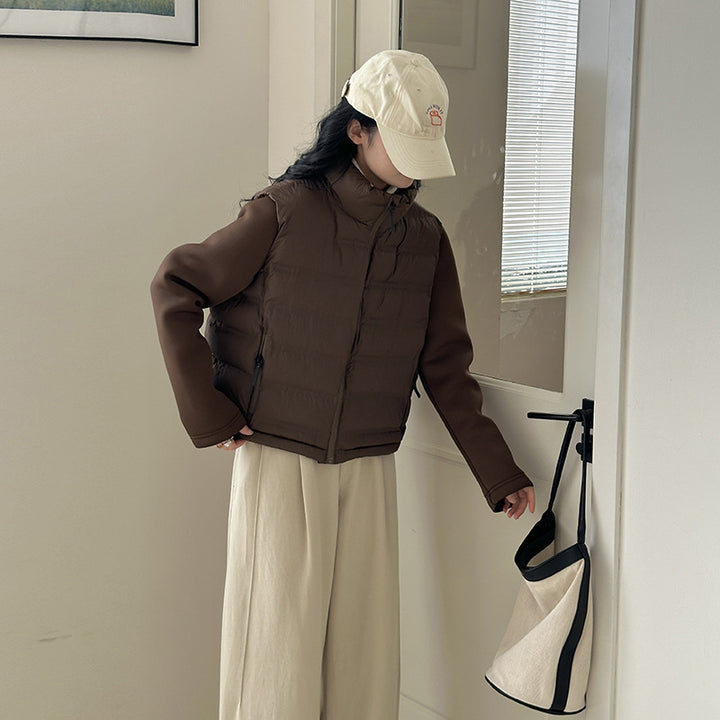 Damen Funktionale Pufferjacke mit Taschen und hohem Kragen Drune