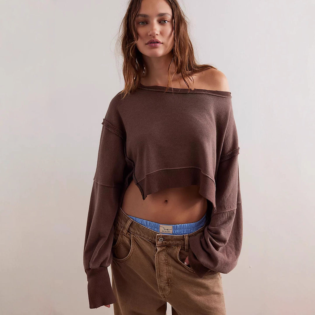 Damen lässiger Oversized Pullover Drune