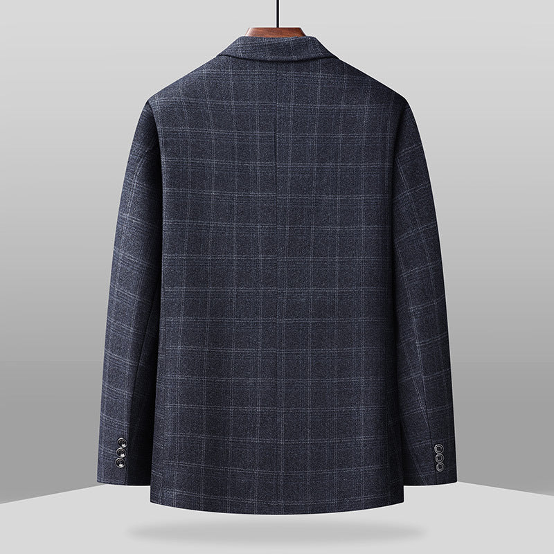 Herren Kariertes Sakko im Casual-Blazer-Stil mit dezenter Struktur Drune