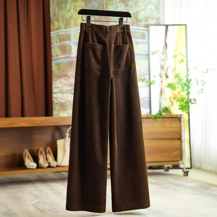 Damen Modische weit geschnittene Cordhose Drune