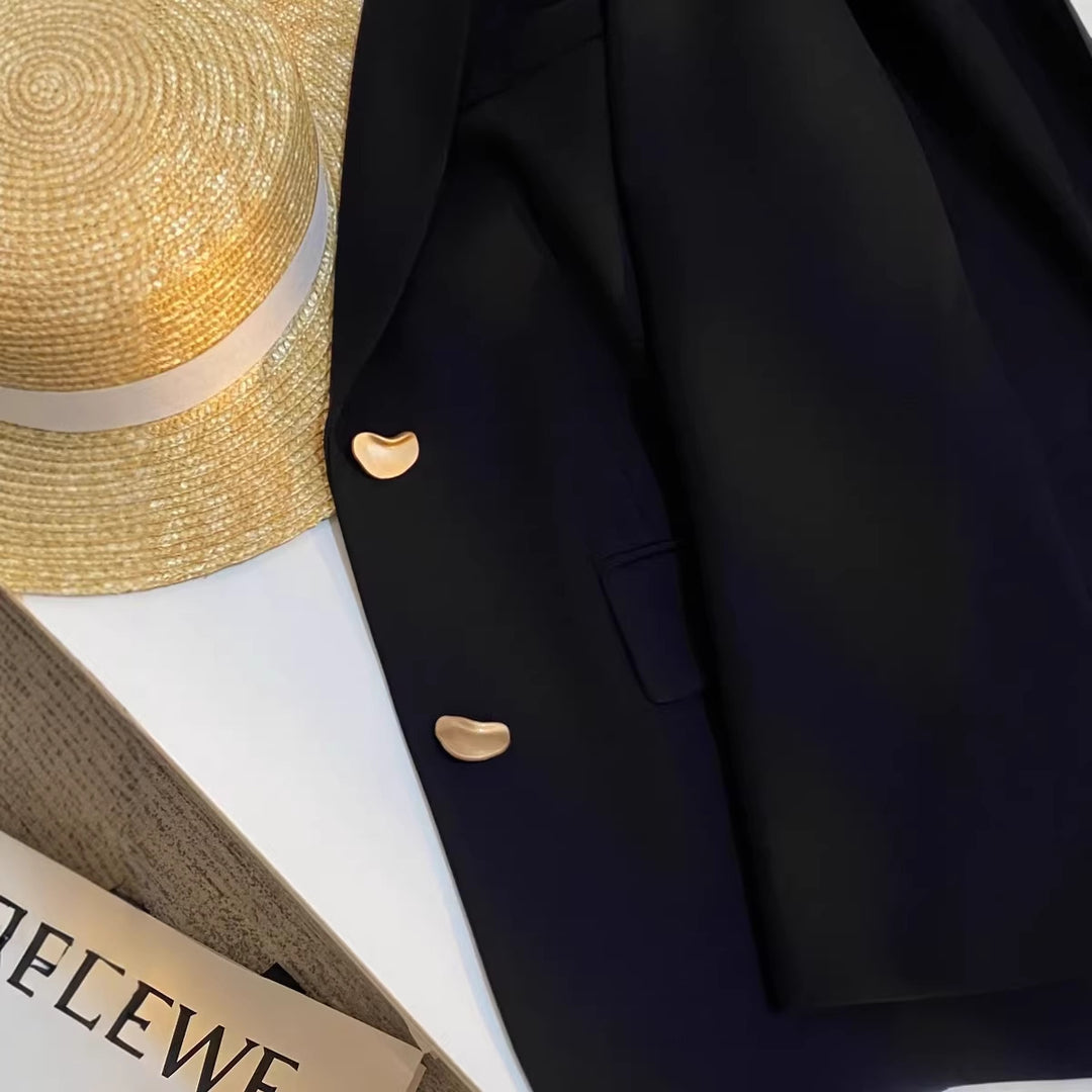Damen Eleganter Blazer mit goldenen Details Drune