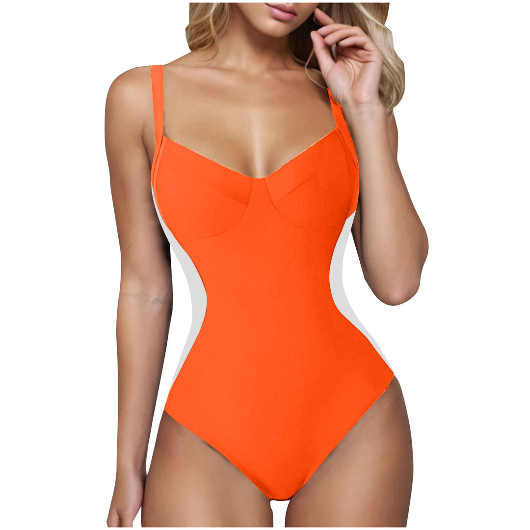 Damen eleganter Badeanzug mit wohltuendem V-Ausschnitt Drune