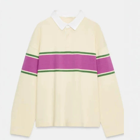 Damen Feinstrick-Poloshirt-Cardigan mit kurzem Arm und durchgehendem Reißverschluss Drune