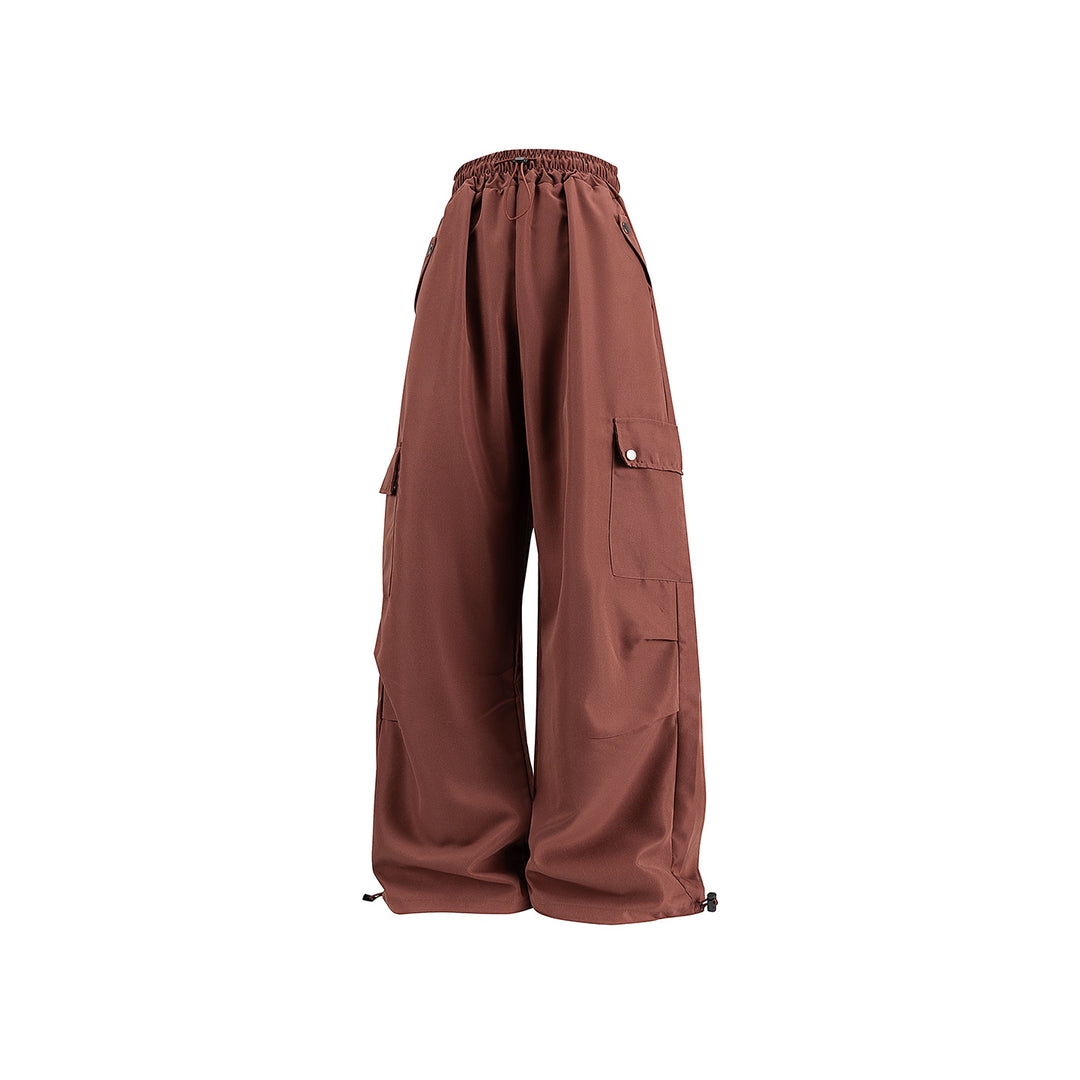 Damen Baggy-Cargo-Hose mit Tunnelzugbund, großen Klappentaschen und verstellbarem Saum Drune