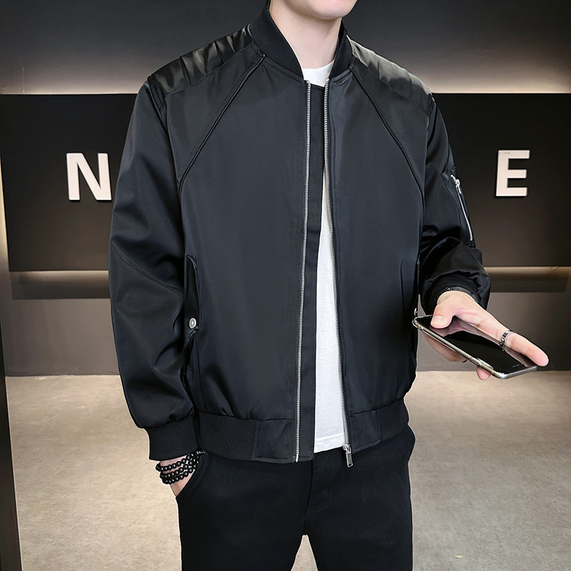 Herren Modische Bomberjacke mit praktischen Taschen Drune