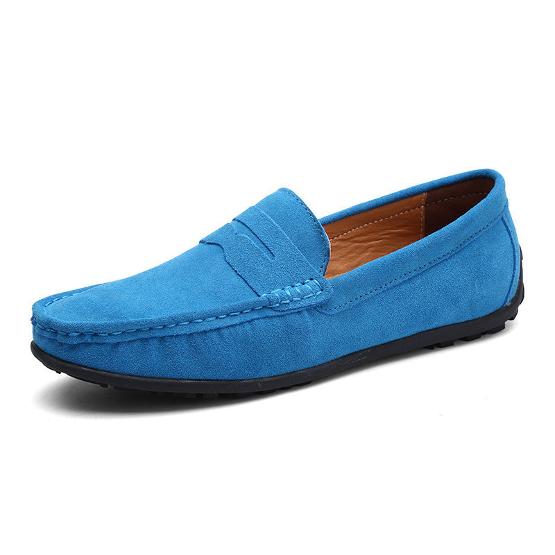 Herren nan eleganter Wildleder-Loafer mit handgenähter Moccasinnaht und rutschfester Gummiprofilsohle Drune