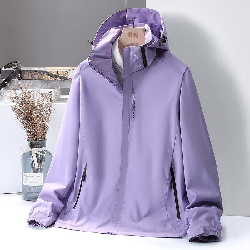 Damen Leichte Softshell-Kapuzenjacke mit winddichter Sturmleiste und verdeckten Reißverschlusstaschen Drune
