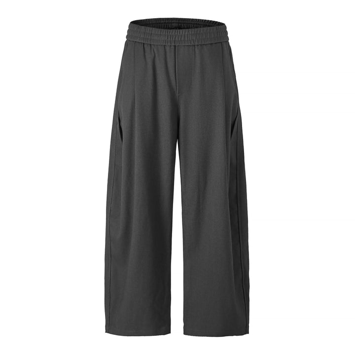 Damen Hochtaillierte Culotte-Hose mit weitem Bein und elastischem Bund Drune
