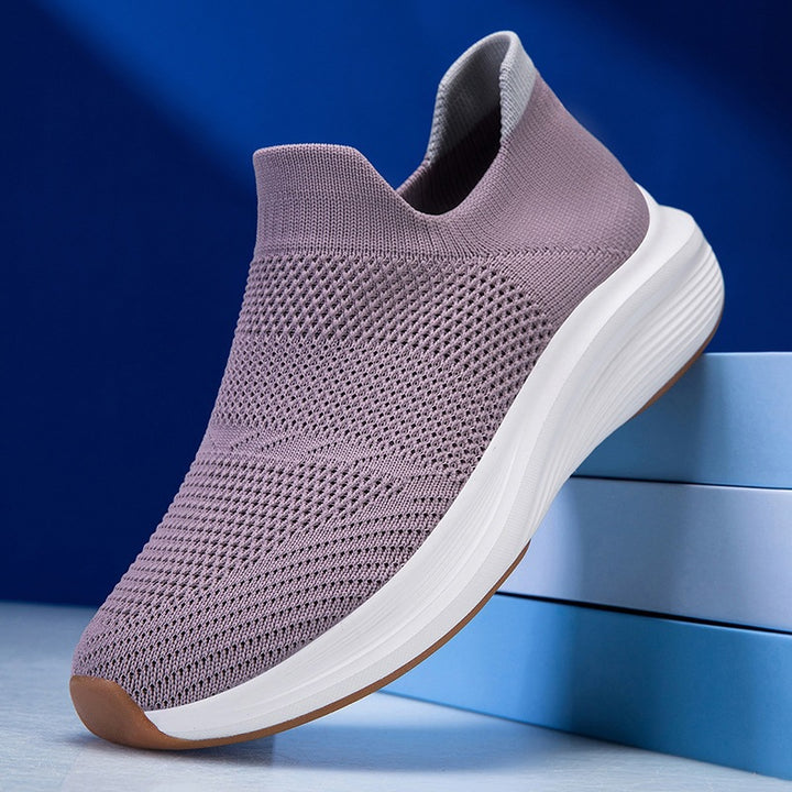 Unisex Atmungsaktiver Strick-Slip-On Sneaker mit Memory-Schaum-Zwischensohle Drune